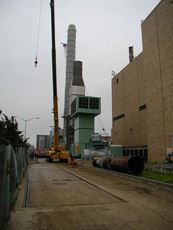 Stack at ground level